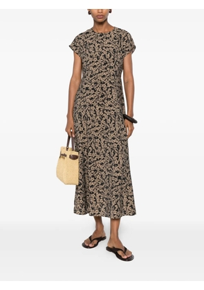 Marc O'Polo floral-print cap-sleeve dress - Blue