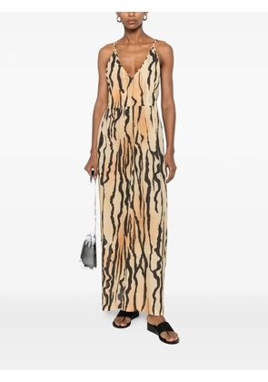 Nanushka Fyana animal-print maxi dress - Neutrals