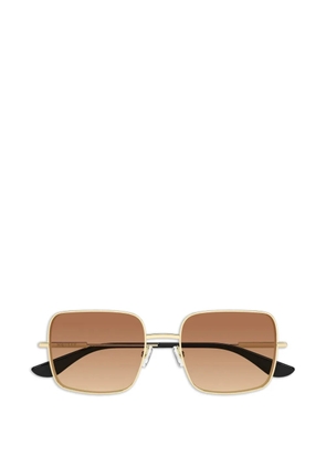 Alexander McQueen square metal sunglasses - Gold