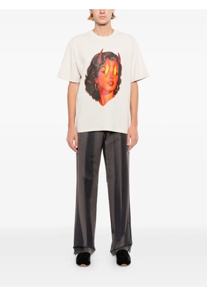 Melt graphic-print cotton T-shirt - Neutrals