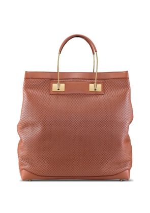 Tyler Ellis Shah perforated leather tote bag - Brown
