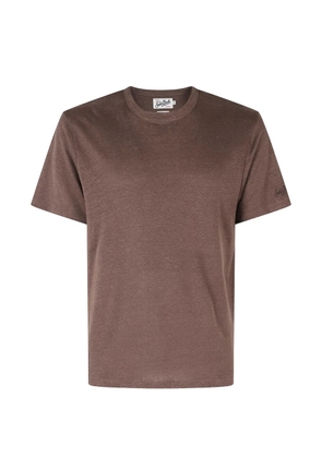 MC2 Saint Barth Ecstasea logo-embroidered T-shirt - Brown