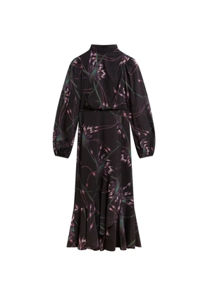 Ted Baker Tillas tie-neck midi dress - Black