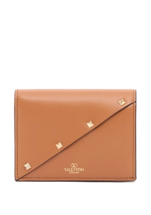 Valentino Garavani Rockstud Wispy small calfskin wallet - Neutrals