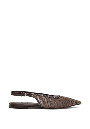 Brunello Cucinelli monili-chain mesh ballet flats - Brown