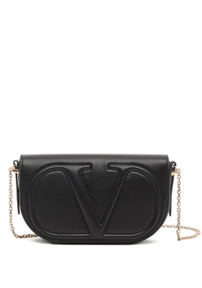Valentino Garavani VLogo Walk chain pouch in calfskin - Black