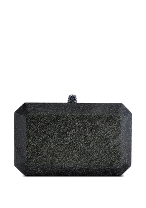 Tyler Ellis medium Perry glitter clutch bag - Black