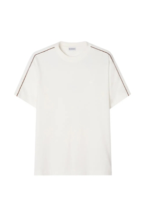 Burberry Check piping cotton T-shirt - White