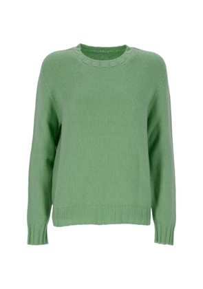 OLIVER LATTUGHI ribbed-trim cashmere sweater - Green