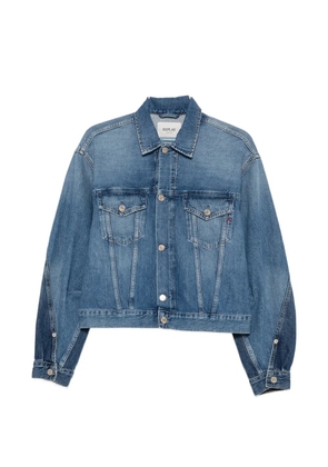 Replay panelled curved-sleeve denim jacket - Blue