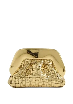 Themoirè Gea woven-pattern clutch bag - Gold