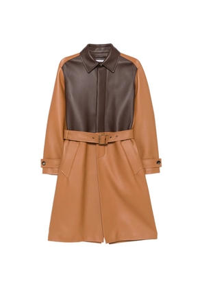 LOEWE belted colour-block coat - Brown