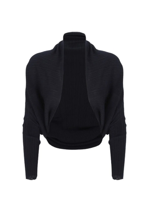 Agnona ribbed-knit batwing cardigan - Blue