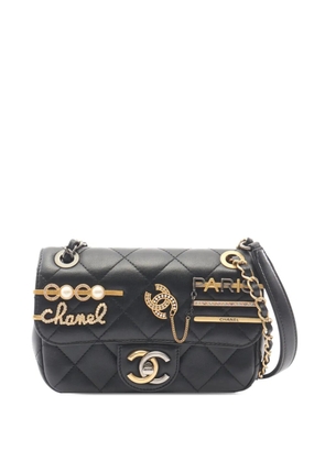 CHANEL Pre-Owned 2021-2026 Mini Quilted Lambskin Coco Clips Flap crossbody bag - Black