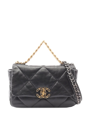 CHANEL Pre-Owned 2021-2026 Medium Lambskin 19 Flap satchel - Black