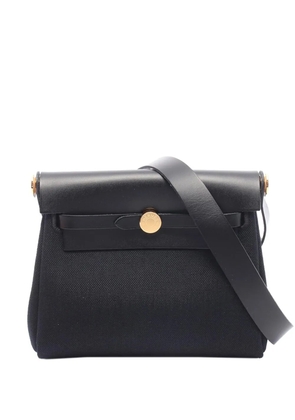 Hermès Pre-Owned 2025 Military Toile and Vache Hunter Herbag Zip 20 crossbody bag - Black