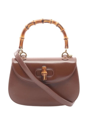 Gucci Pre-Owned 20th Century Small Calfskin Bamboo Night satchel - Brown