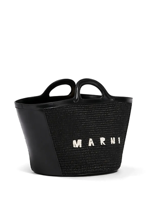 Marni small Tropicalia woven tote bag - Black