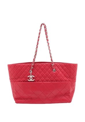 CHANEL Pre-Owned 2010-2011 Large Quilted Lambskin In The Business tote bag - Red