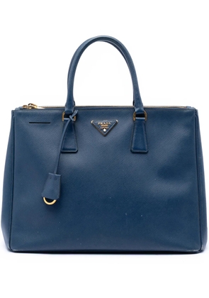 Prada Pre-Owned 2010-2026 Large Saffiano Lux Galleria Double Zip Tote satchel - Blue