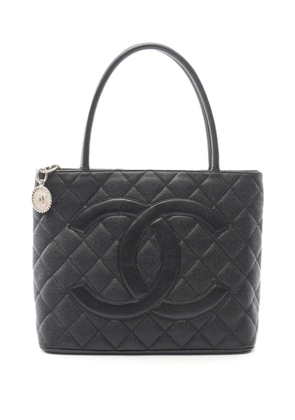 CHANEL Pre-Owned 2000-2002 Caviar Medallion tote bag - Black