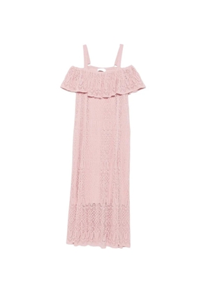 ZIMMERMANN lace ruffled midi dress - Pink