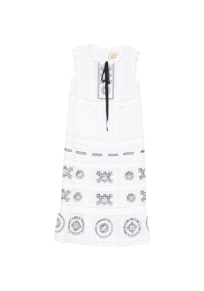 Vita Kin Phoebe embroidered sleeveless midi dress - White