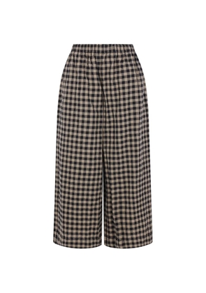 Daniela Gregis gingham-check elasticated-waist trousers - Black