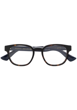 Gucci Eyewear tortoiseshell round-frame glasses - Brown