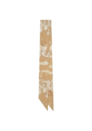 Burberry skinny Archive Knight silk scarf - Neutrals