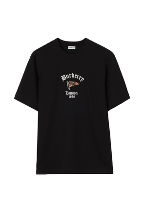 Burberry Check-flag cotton T-shirt - Black