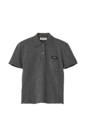 Miu Miu buttoned pocket polo shirt - Grey