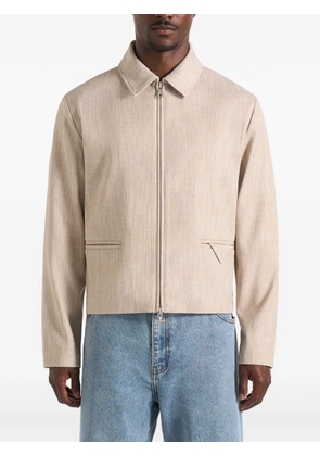 Manière De Voir Amir zip-up shirt jacket - Neutrals