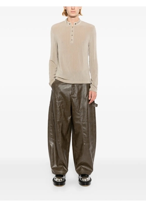 TEAM WANG design Reset wide-leg trousers - Green