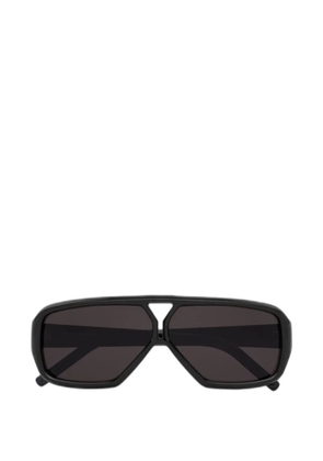 Saint Laurent Eyewear logo-temple pilot-frame sunglasses - Black
