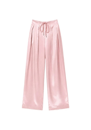 Danamé satin-finish drawstring palazzo pants - Pink