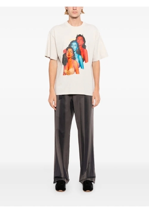 Melt graphic-print T-shirt - Neutrals