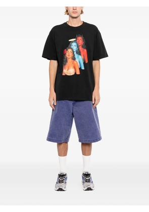 Melt graphic-print T-shirt - Black