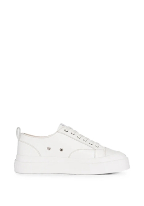 Manière De Voir Vienna contrast-stitch leather sneakers - White