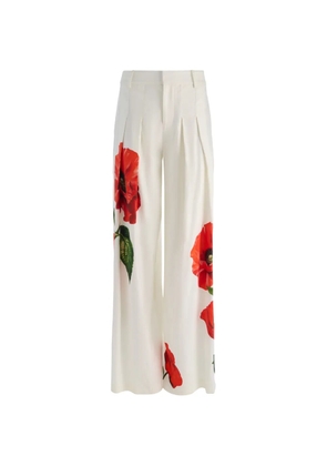 alice + olivia Blaire pleated trousers - White