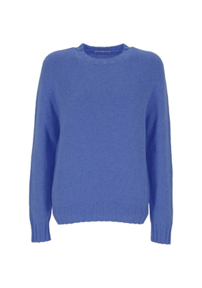 OLIVER LATTUGHI ribbed-trim cashmere sweater - Blue