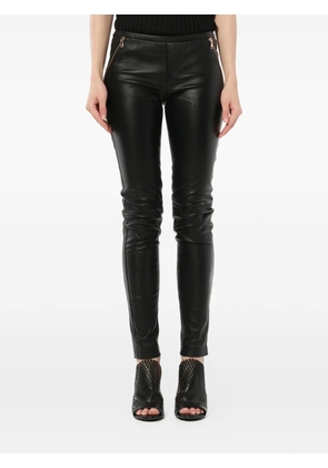 PUCCI zip-detail leather trousers - Black