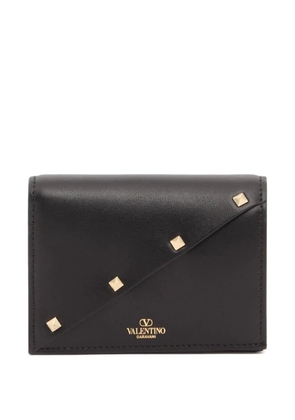 Valentino Garavani Rockstud Wispy small calfskin wallet - Black