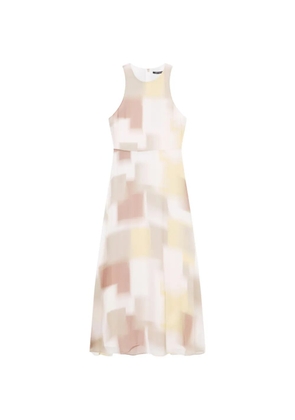 Armani Exchange abstract-print sleeveless midi dress - Neutrals