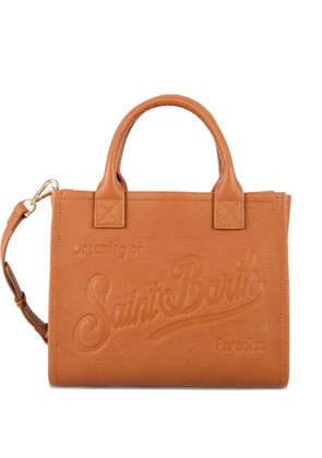 MC2 Saint Barth Vanity embossed leather tote bag - Brown