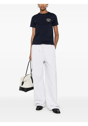 Gant logo-embroidered short-sleeve T-shirt - Blue