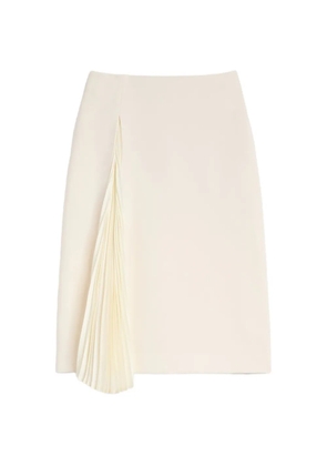 Jil Sander pleated asymmetric midi skirt - Neutrals