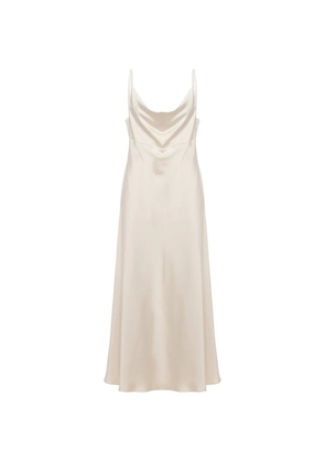 D.Exterior cowl-neck maxi dress - White