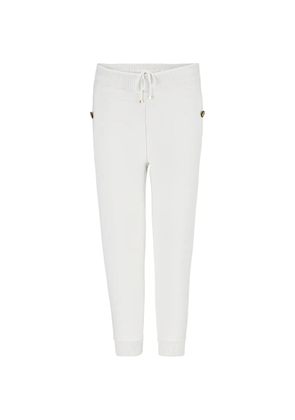 Billionaire logo-detail knit track pants - White