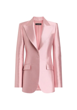 Dolce & Gabbana peak-lapel single-breasted silk blazer - Pink